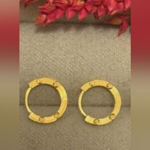 18k SD Gold Loop Earrings 💯 Real Gold Pawnable LW